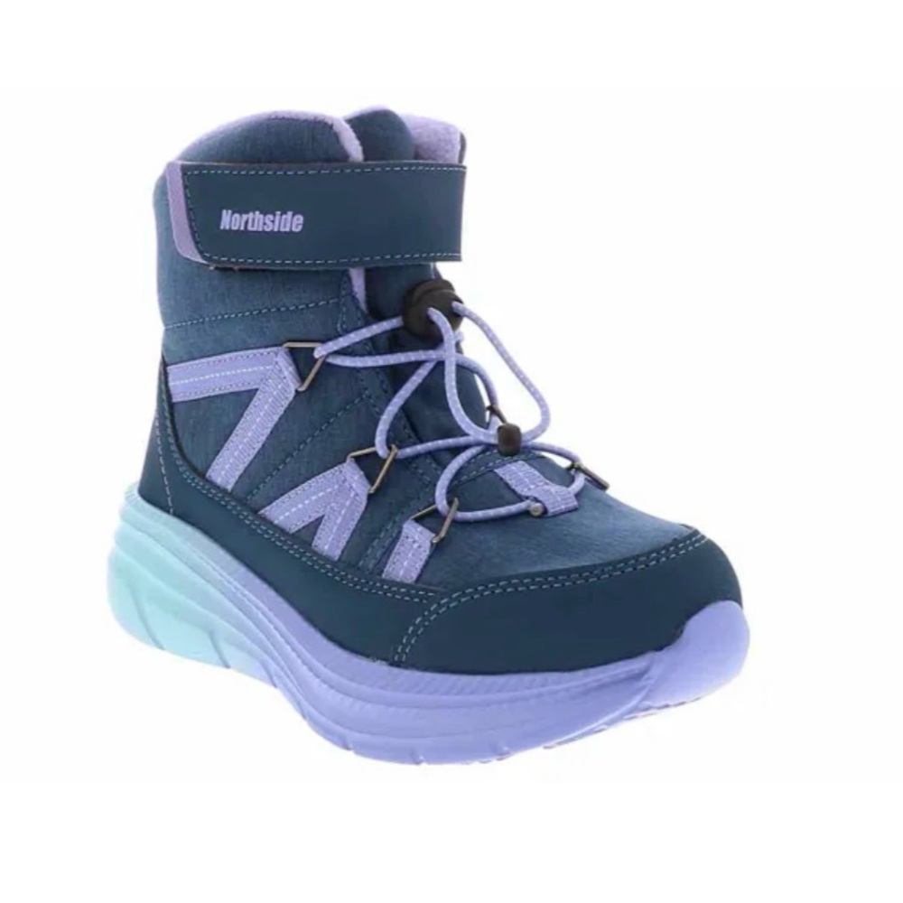 Northside Kids' Teal and Lavender Boot with Pale Blue Sole